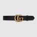 Gucci Wide Leather Belt With Double G Buckle Mens Belts Free Shipping Worldwide