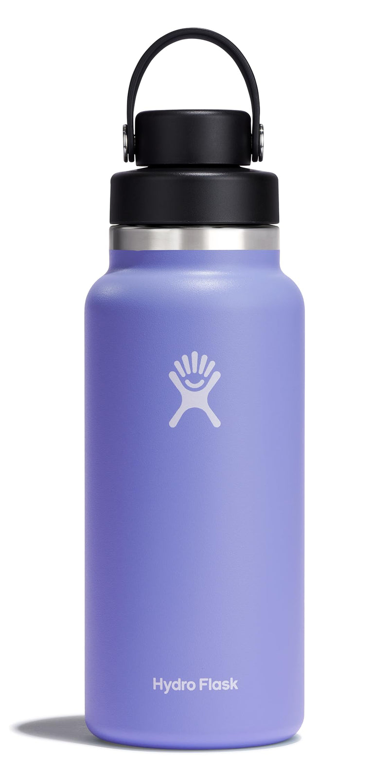 Hydro Flask Wide Mouth Chug Cap vacuum insulated stainless steel water bottle with leakproof closeable lid for cold water drinks, sports, travel, car and school
