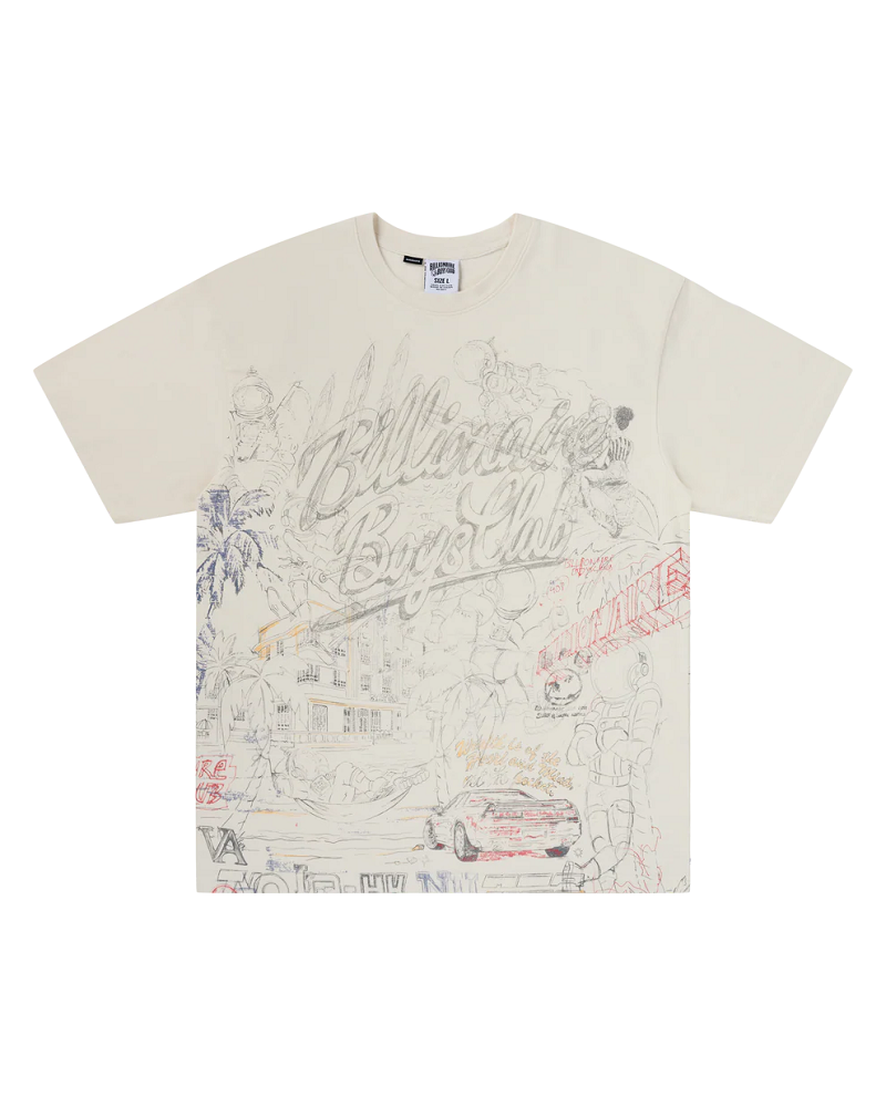 BILLIONAIRE BOYS CLUB 861-3312 BB SKETCH SS KNIT TEE