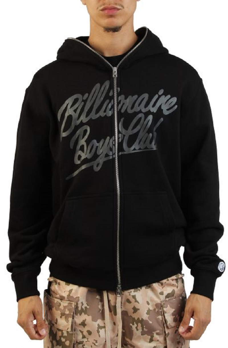 BILLIONAIRE BOYS CLUB 861-2303 BB SCRIPT ZIP HOODIE