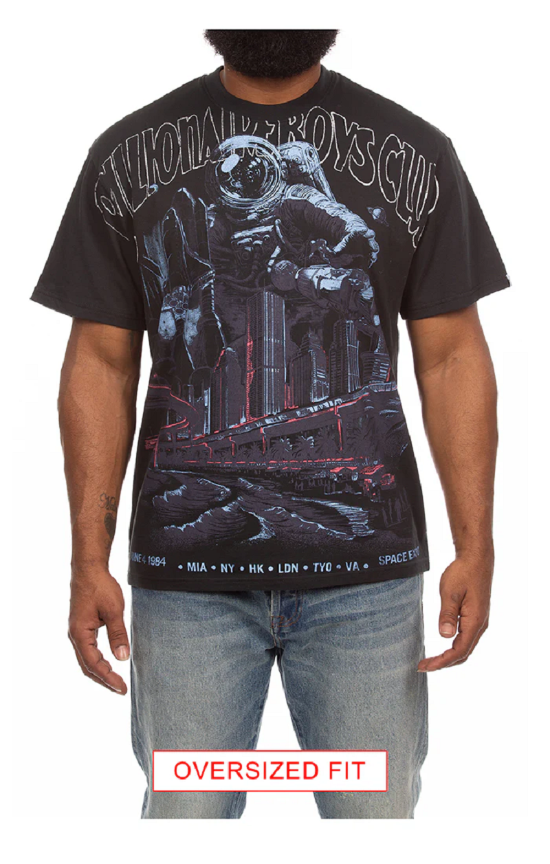 BILLIONAIRE BOYS CLUB 861-2317 BB SPACE EXPO SS KNIT TEE