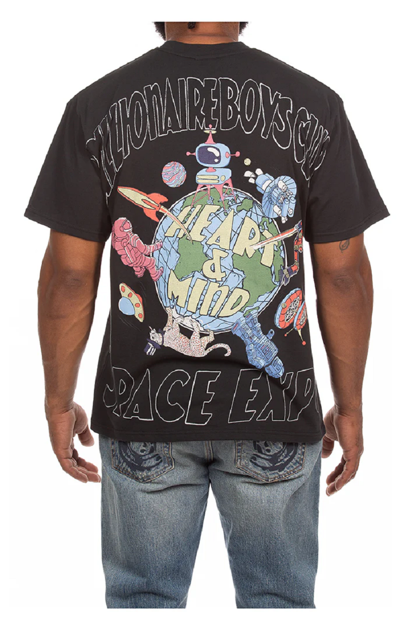 BILLIONAIRE BOYS CLUB 861-2317 BB SPACE EXPO SS KNIT TEE