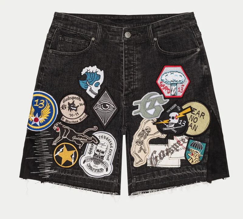 GODSPEED PATCHWORK DENIM SHORTS BRANDBOOM  MEN
