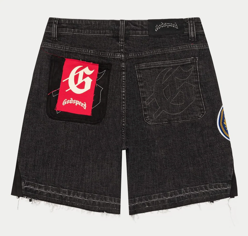 GODSPEED PATCHWORK DENIM SHORTS BRANDBOOM  MEN