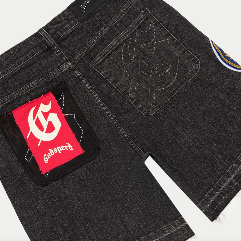 GODSPEED PATCHWORK DENIM SHORTS BRANDBOOM  MEN
