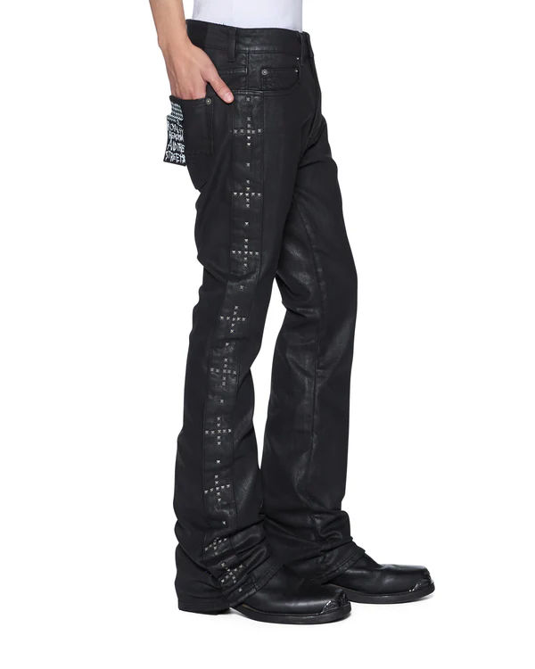 KSUBI MSP26DJ056 BRONKO BACKSTAGE BLACK STUDDED JEANS