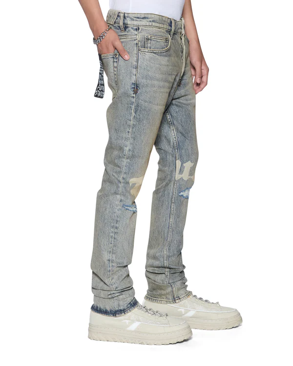 KSUBI MSP26DJ012 CHITCH STATURE BLUE TRASHED IDOLS JEANS