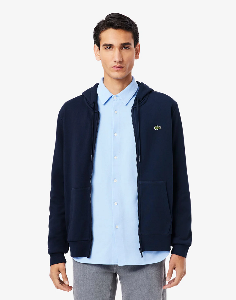 Lacoste Men's SH9809-51 Classic Fit Zip-Up Fleece Sweatshirt