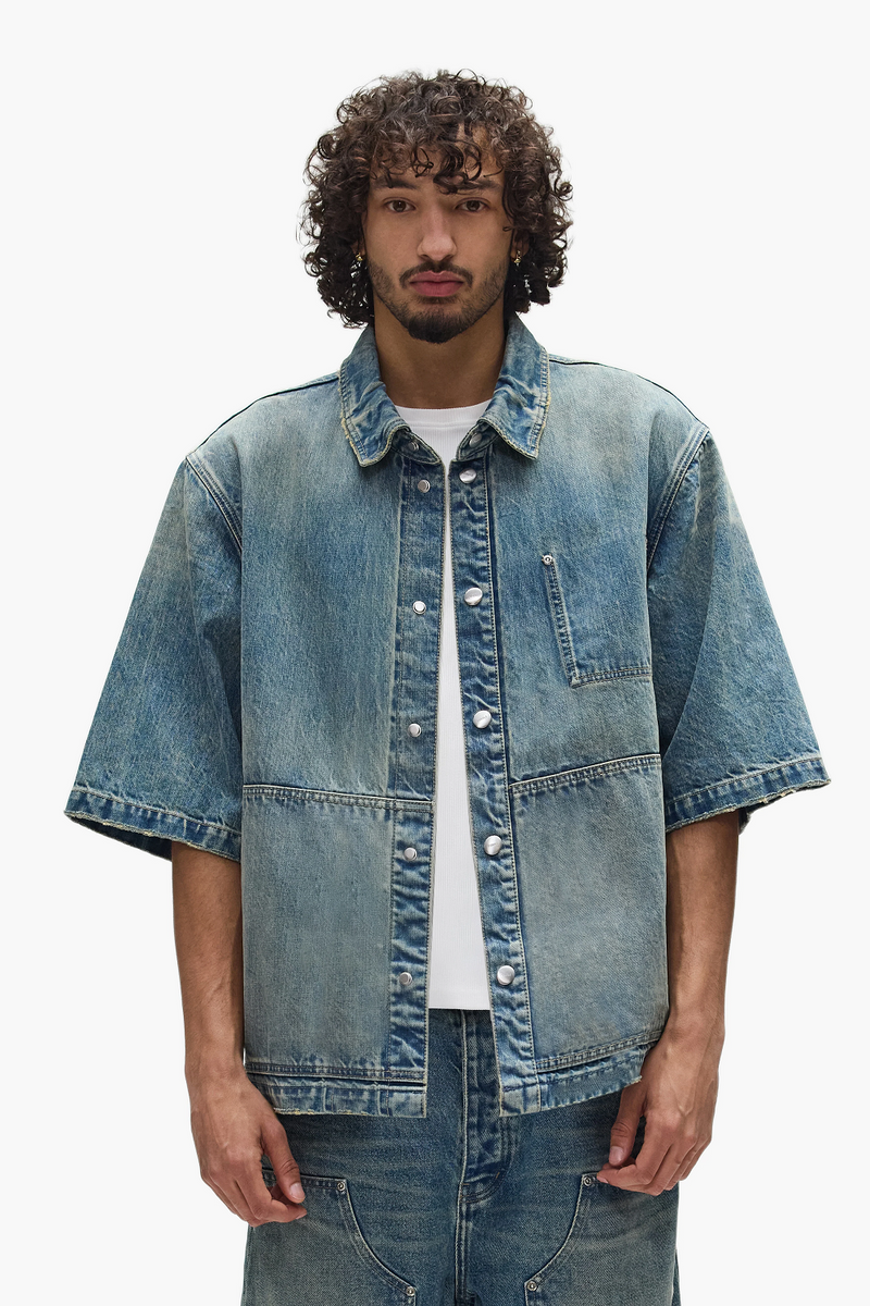 PURPLE BRAND M0024-WOSB226 WORKWEAR SS SHIRT