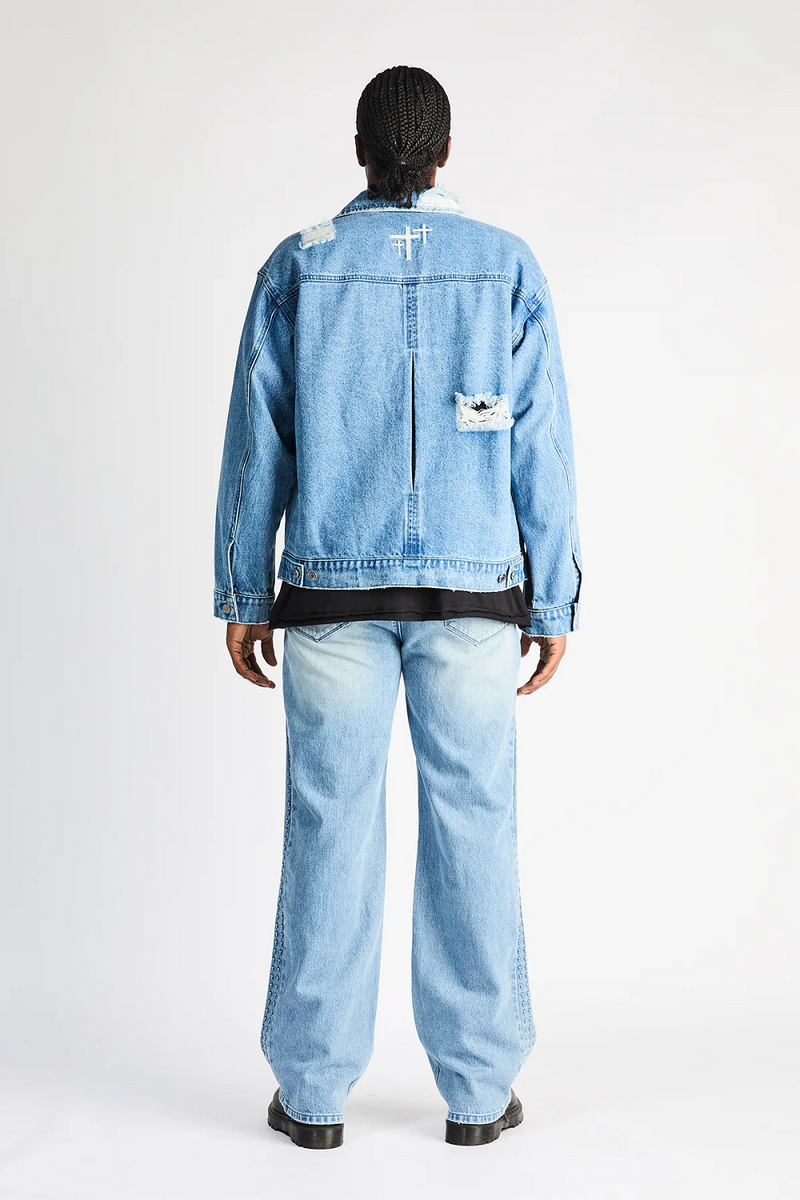 RTA BRAND MEXOD1249-J2118GBDCS ZED STRAIGHT LEG JEAN W/SIDE PANEL JEANS