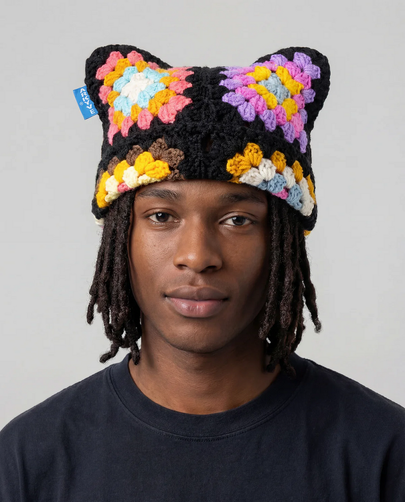 ARKYVE BONANZA CROCHET CAT HAT