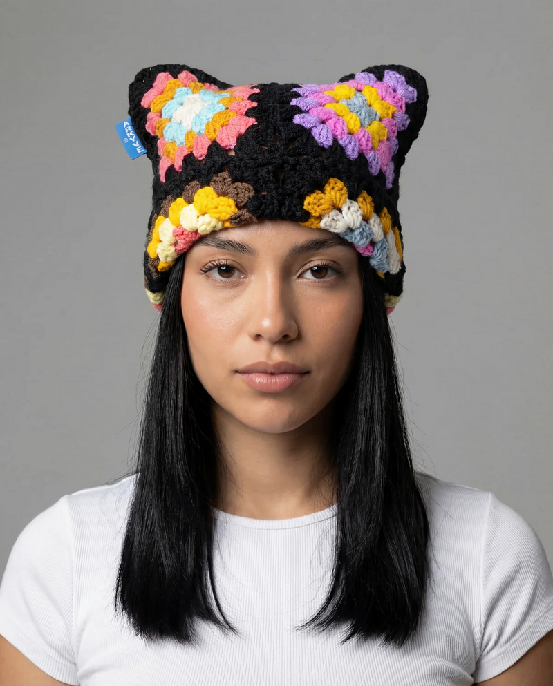 ARKYVE BONANZA CROCHET CAT HAT