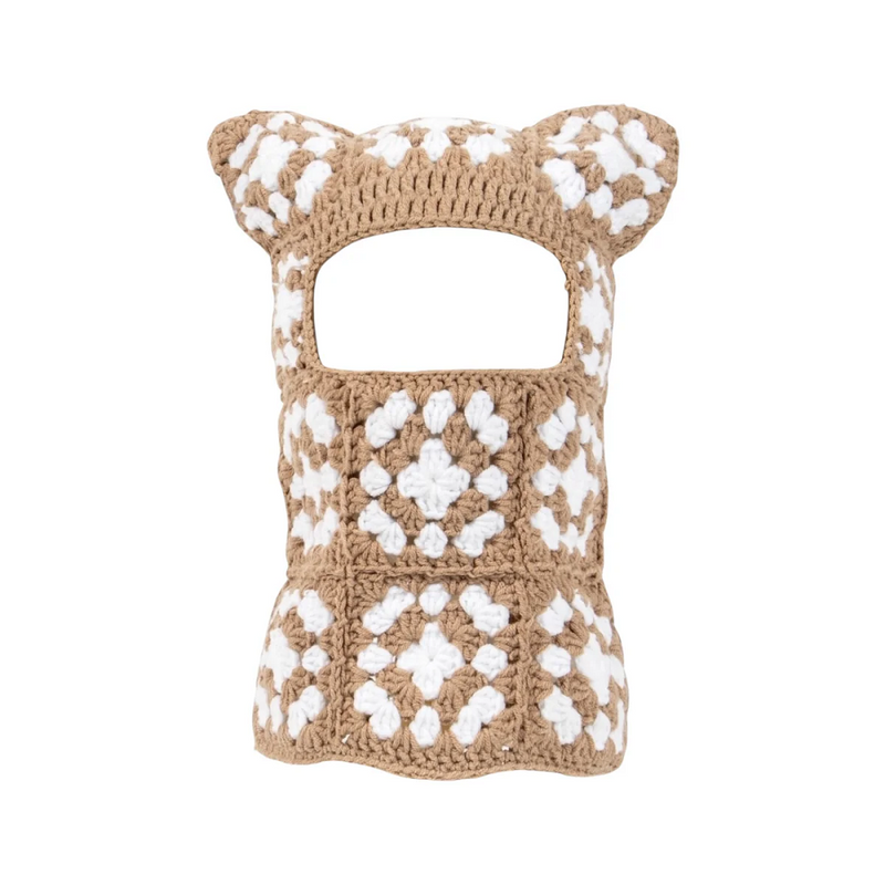 ARKYVE COOKIE BUTTER CROCHET CAT MASK