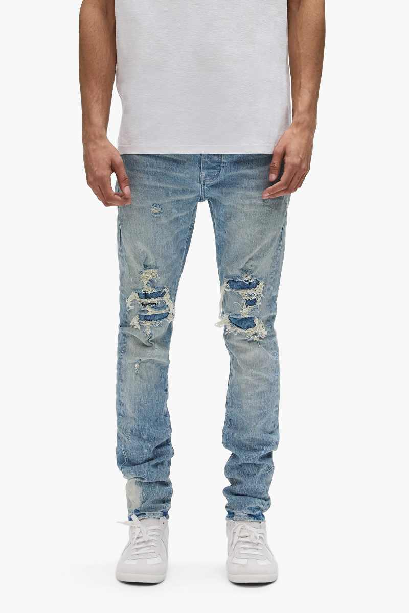 PURPLE BRAND P001-SGRP226 SKINNY GARDA REPAIRS JEANS