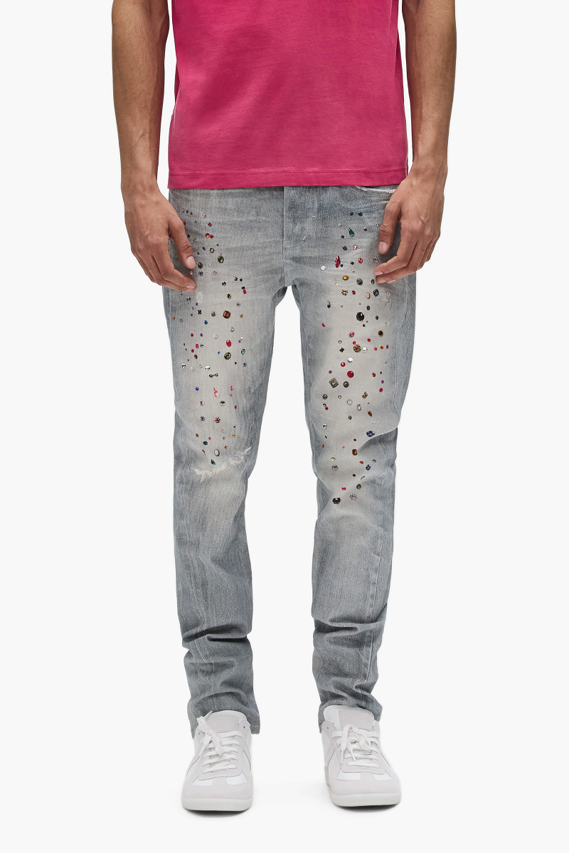 PURPLE BRAND P001-SJWP226 SKINNY JEWEL PRINT JEANS
