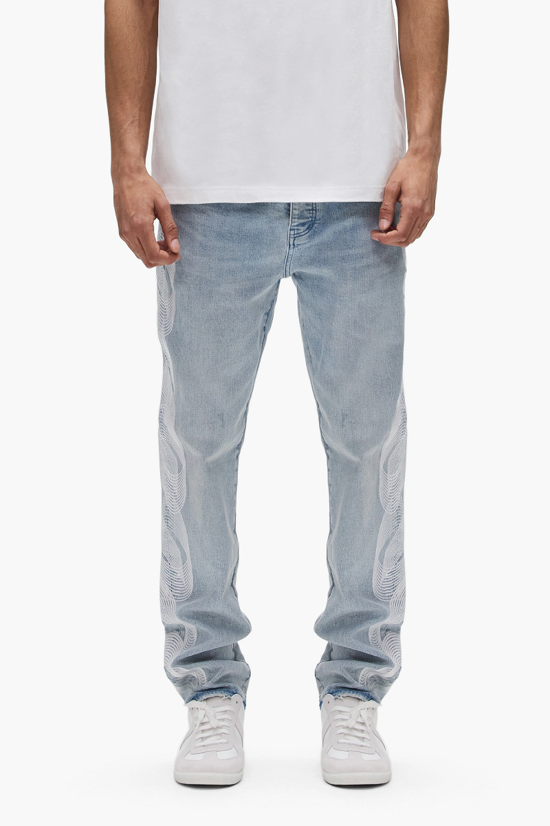 PURPLE BRAND P005-LEML226 EMBROIDERY LOGO JEANS