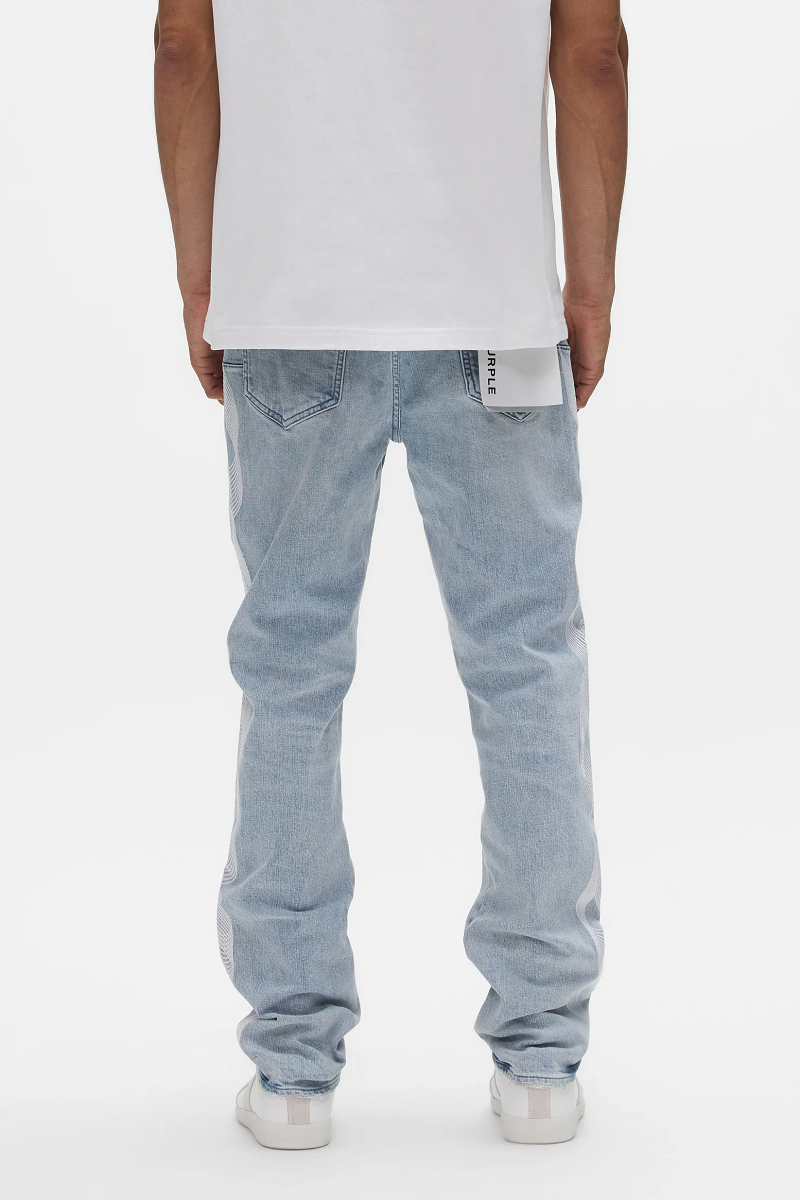 PURPLE BRAND P005-LEML226 EMBROIDERY LOGO JEANS