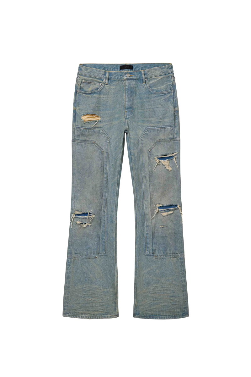 PURPLE BRAND P026-BTDM226 BOOTCUT DOUBLE CARPENTER JEANS