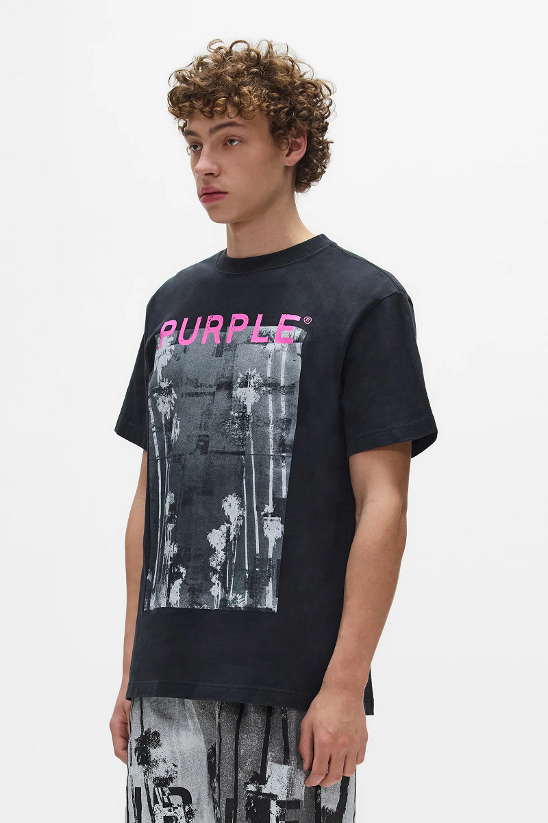 PURPLE BRAND P117-HBDC226 HTW JERSEY SS TEE