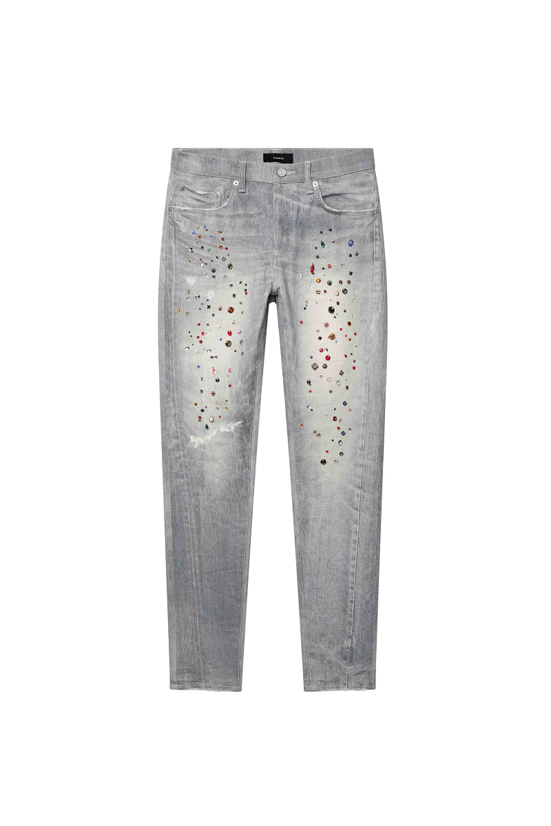 PURPLE BRAND P001-SJWP226 SKINNY JEWEL PRINT JEANS