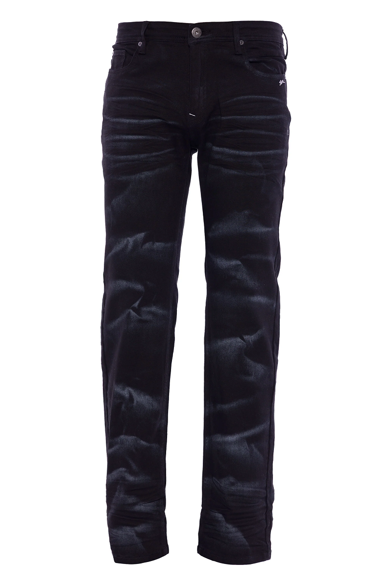 A. TIZIANO 61TM1001 JAKOBI TWILL JEANS WITH STAINS