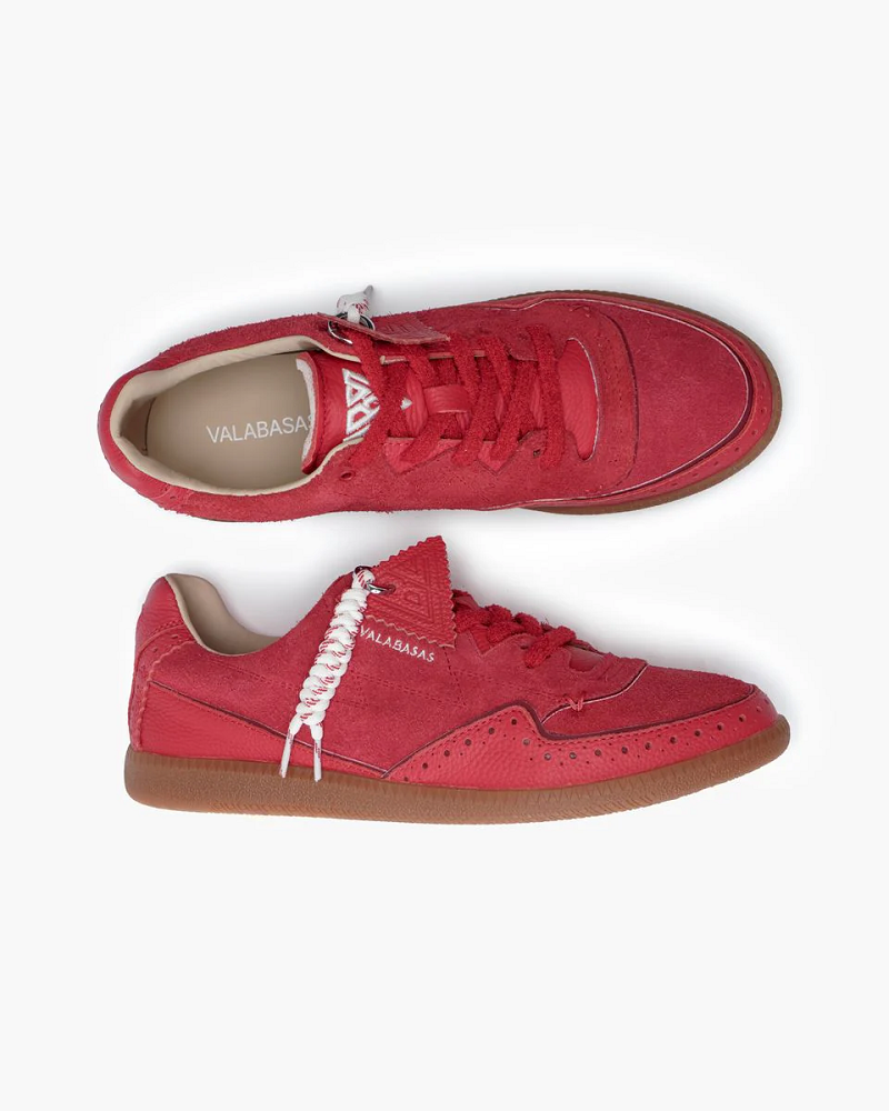 VALABASAS VLBS-ABLE-100 ABLE SUDED RED SNEAKERS