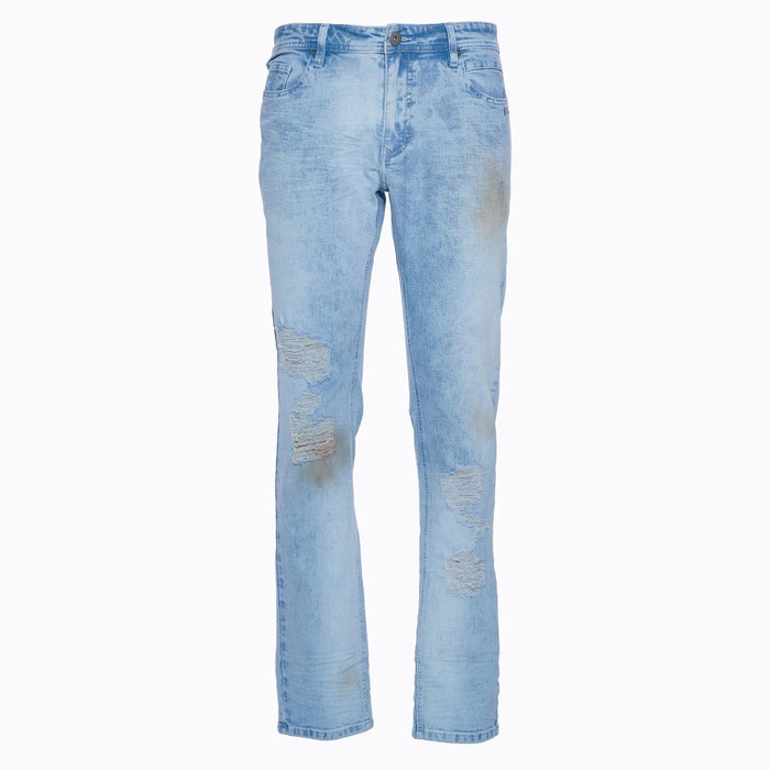 A.Tiziano Mens ’Steve’ Bleached & Stained Denim Jean Pants Shorts 641187052118 Free Shipping Worldwide