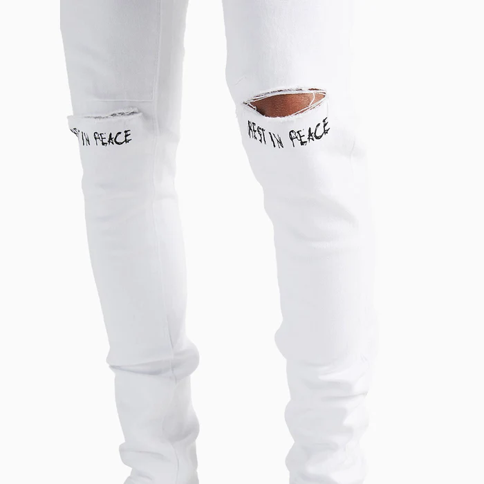 RTA BRAND MF24D624-B1205WTRIP BRYANT REST IN PEACE SKINNY JEANS