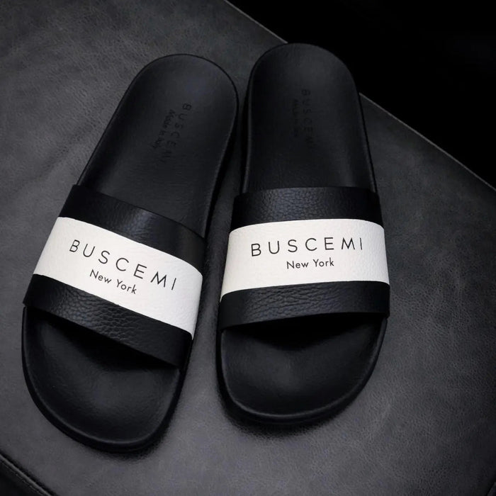 Buscemi Logo Slide Alce Mens Shoes BUSCEMI 477382 Free Shipping Worldwide