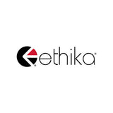 Ethika logo with red, black and white design.