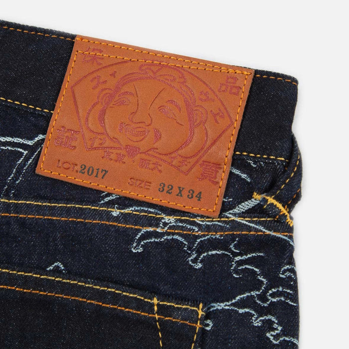 Evisu Japanese Pattern Jacquard Carrot-Fit Jeans #2017 Mens Pants & Shorts EVISU 4894565620799 Free Shipping Worldwide