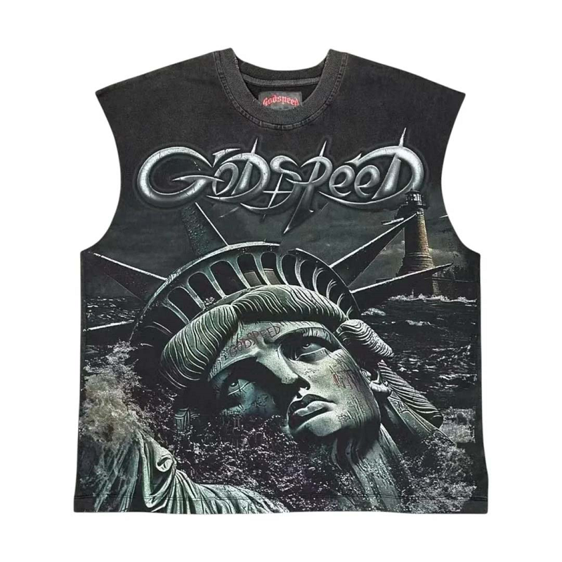 GODSPEED SUNKEN-LIBERTY SLEEVELESS T-SHIRT