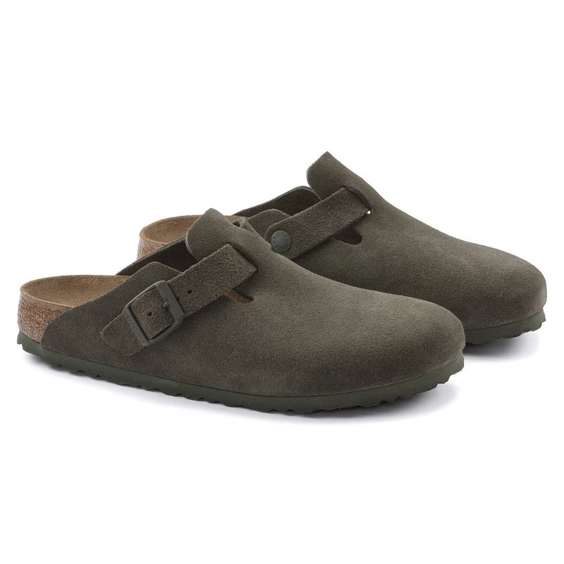Birkenstock Boston 1024714 Suede Leather Clogs