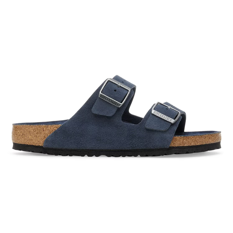 Birkenstock Arizona Soft Footbed Suede Leather Sandals New Navy Tonal