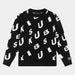 Ksubi Letters Knit Crew Black Sweater Mens Sweaters KSUBI 9358214126001 Free Shipping Worldwide