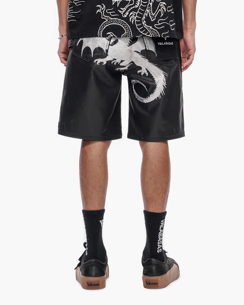 VALABASAS VLBS-VSH1-1023 KUROTO WAXED DENIM SHORTS