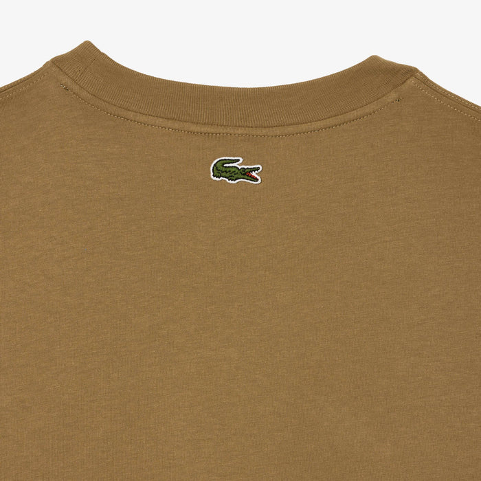 Lacoste Men’s Loose Fit Crocodile Print Crew Neck T-Shirt T-Shirts 195750606814 Free Shipping Worldwide