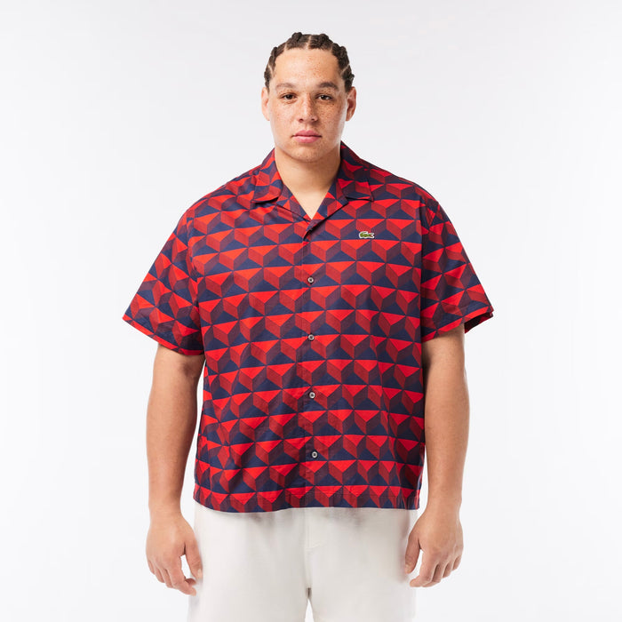 Lacoste Men’s Short Sleeve Patterned Shirt Shirts 195750992634