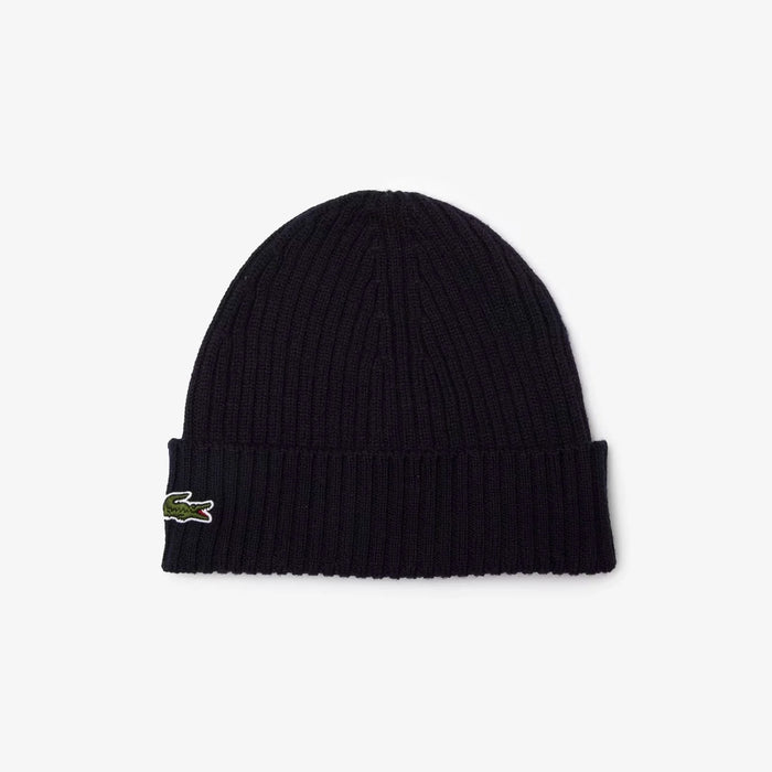 Lacoste Unisex Ribbed Wool Beanie Hats 195750112421 Free Shipping Worldwide