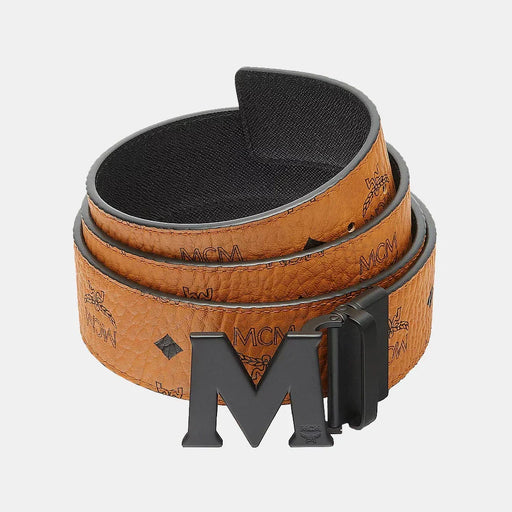 MCM Claus M Reversible Belt 1.75” in Visetos Mens Belts 8809675891669 Free Shipping Worldwide