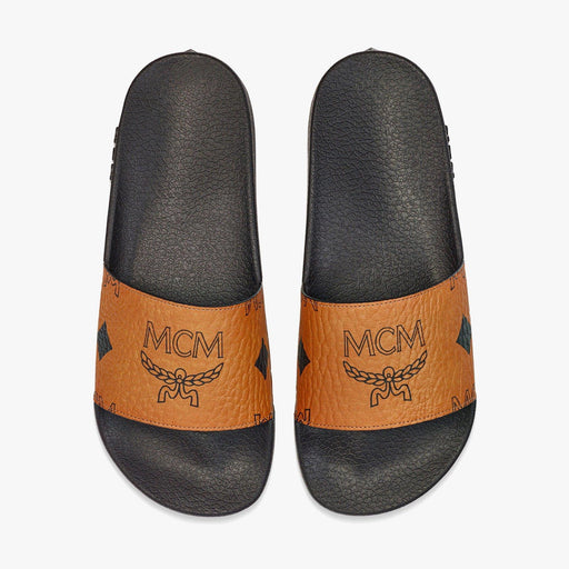 MCM Maxi Visetos Slides Womens Shoes 8809865494267 Free Shipping Worldwide