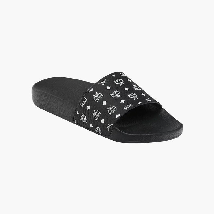 MCM All-Over Logo Printed Slides Mens 8809735071895 Free Shipping Worldwide