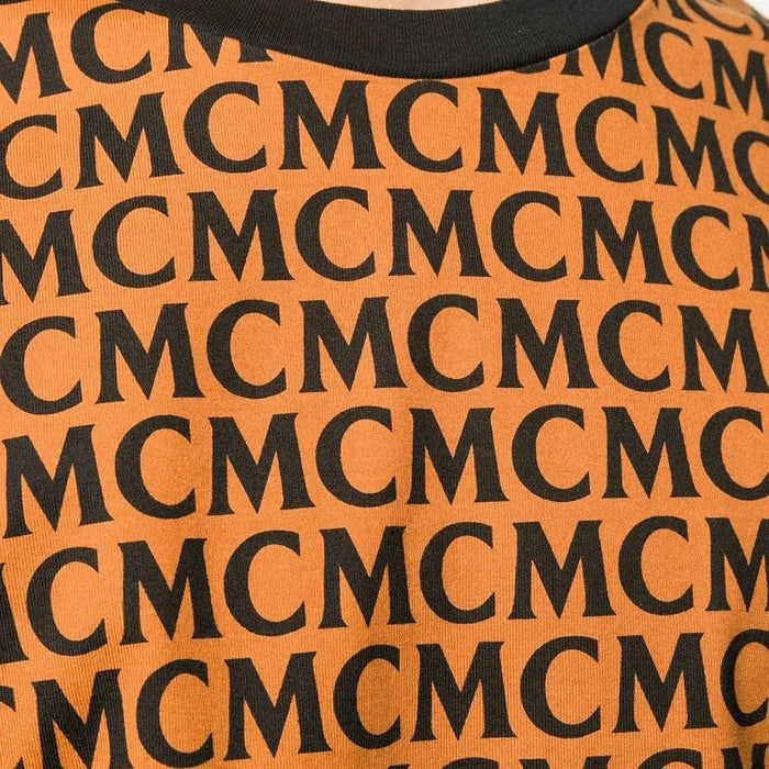 MCM Mens Monogram Print Crewneck T-Shirt Tees 8809675888133 Free Shipping Worldwide