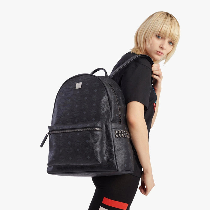 MCM Stark Side Studded Backpack in Visetos Backpacks 8809675893984 Free Shipping Worldwide