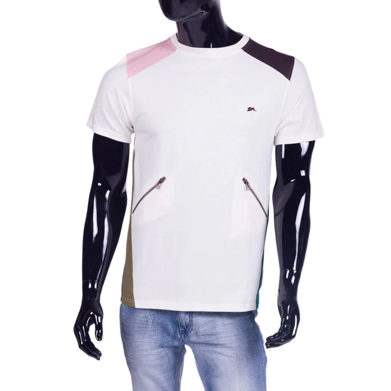 A.Tiziano ’Manny’ Jersey Color Blocked Crew Men’s T-Shirts