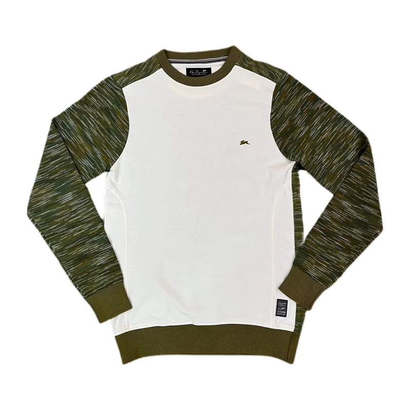 A.Tiziano Mens ’Morris’ L/S Quilted Jacquard Knit Crew Sweater Sweaters 641187000324 Free Shipping Worldwide