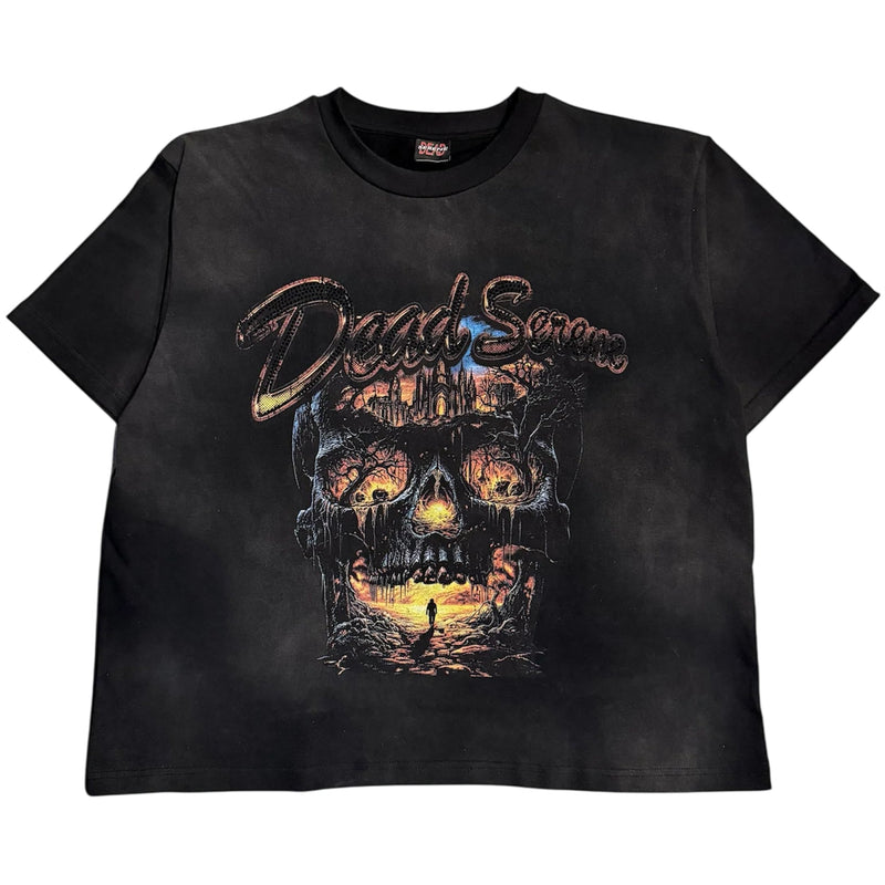 Dead Serene Flame Skull T-Shirt Men’s T-Shirts 524676