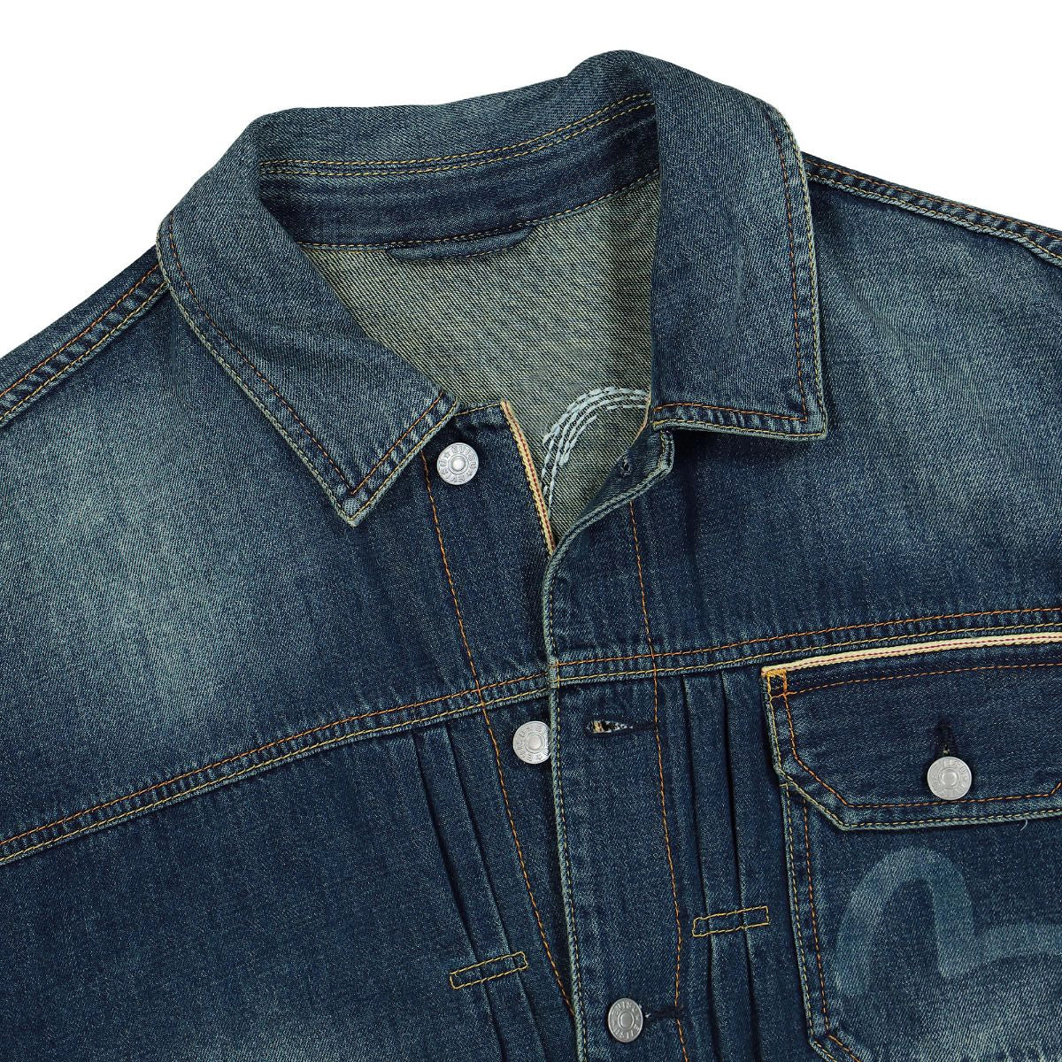 Metro Fusion - Evisu Daicock Discharged Print & Stitching Denim