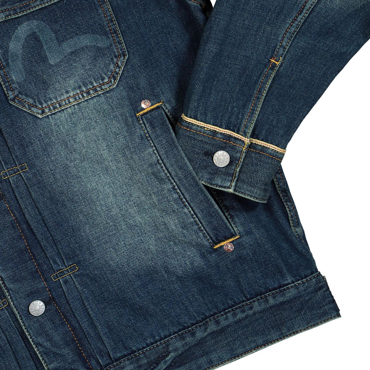 Metro Fusion - Evisu Daicock Discharged Print & Stitching Denim