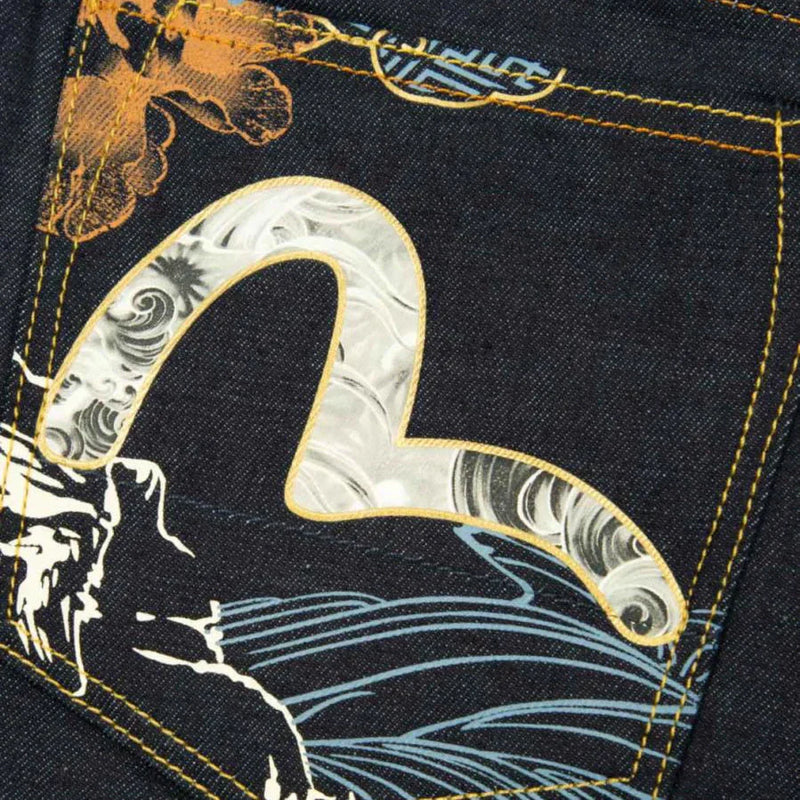 Evisu Mens Seagull Paint Slim Fit Jean Pants & Shorts EVISU 4894565562334 Free Shipping Worldwide